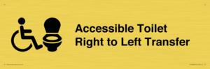 Accessible Toilet with Right to Left Transfer